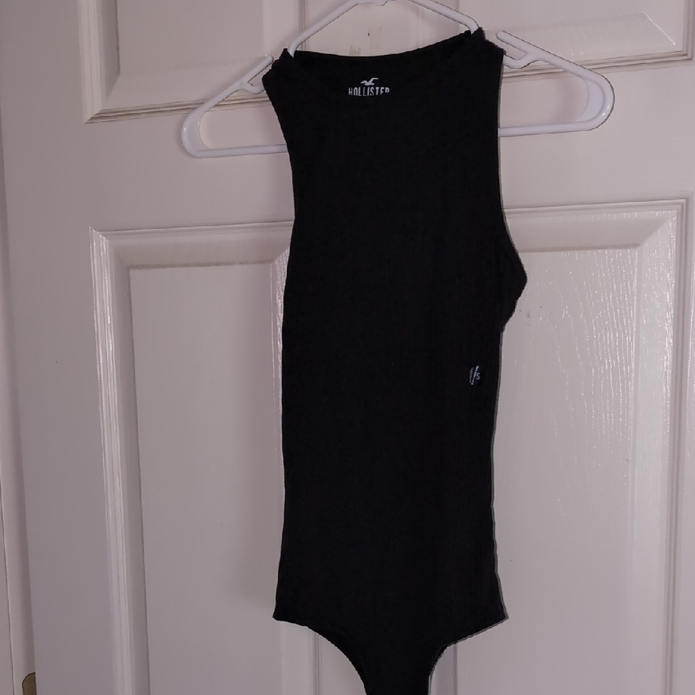 Hollister Black Ribbed Bodysuit